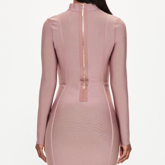 Peace +Love Pink Choker Neck Bandage Bodycon Dress - Picture 5 of 8